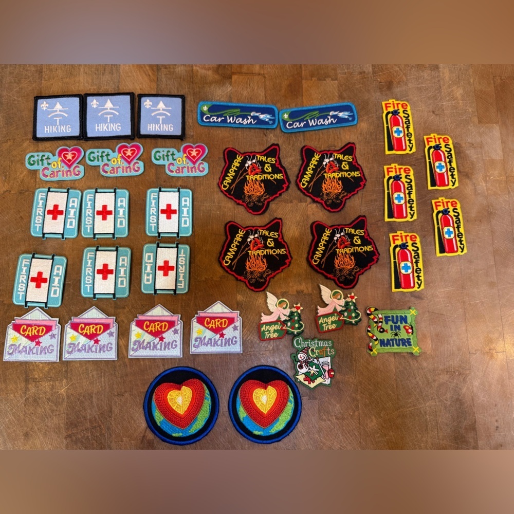 Boy Scouts Girl Scouts Assorted Embroidered Merit Badge Patches Lot First Aid